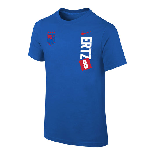 Youth Nike USWNT Vertical Ertz Royal Tee - Front View