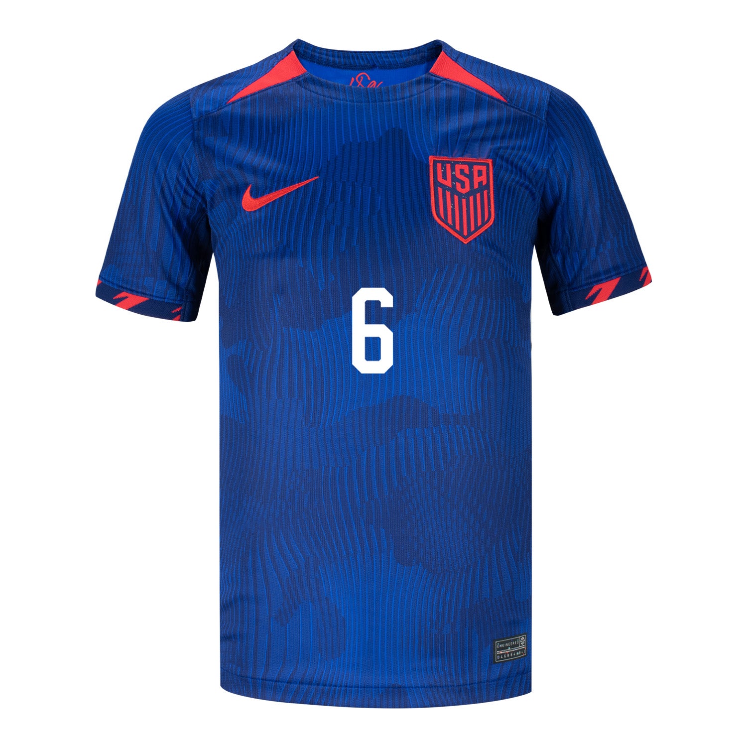 Youth Nike USMNT 2023 Away Musah 6 Stadium Jersey - Front View