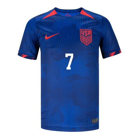 Youth Nike USMNT 2023 Away Reyna 7 Stadium Jersey - Front View