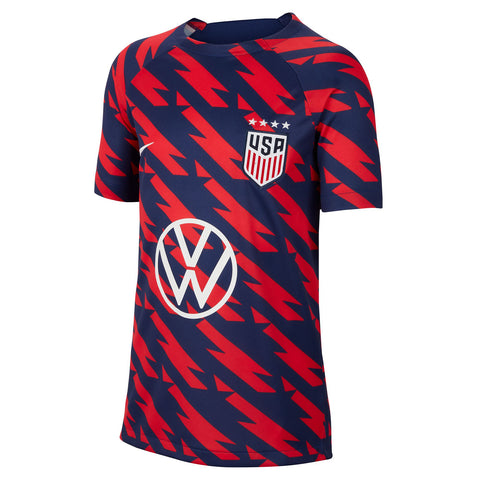 Youth Nike USWNT 2023 VW Pre-Match Red Top - Official U.S. Soccer Store