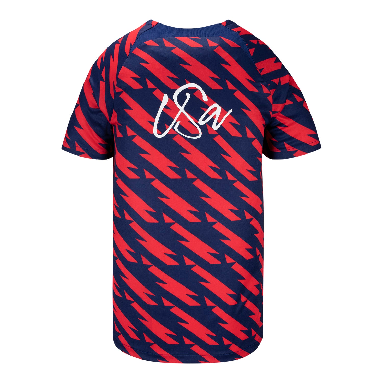 Youth Nike USWNT 2023 VW Pre-Match Red Top - Back View