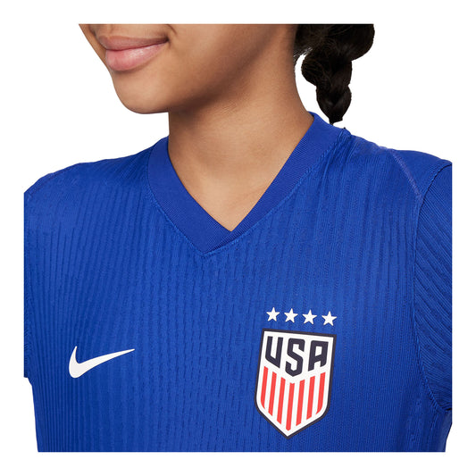 Youth Nike USWNT 2024 American Icon Away Match Jersey - Collar View