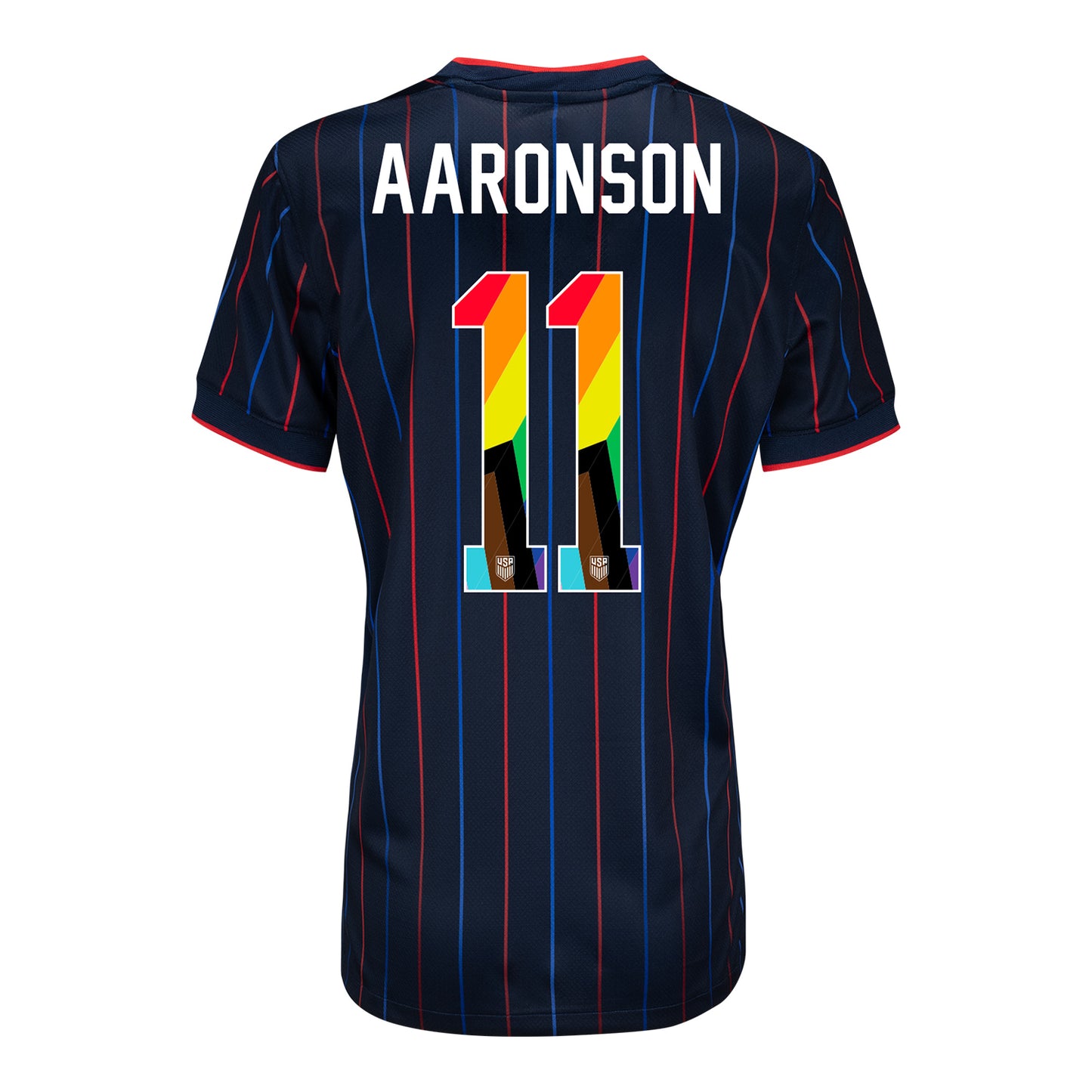 Women's Nike USMNT 2025 Pride Personalized Heartbeat Away Stadium Jersey