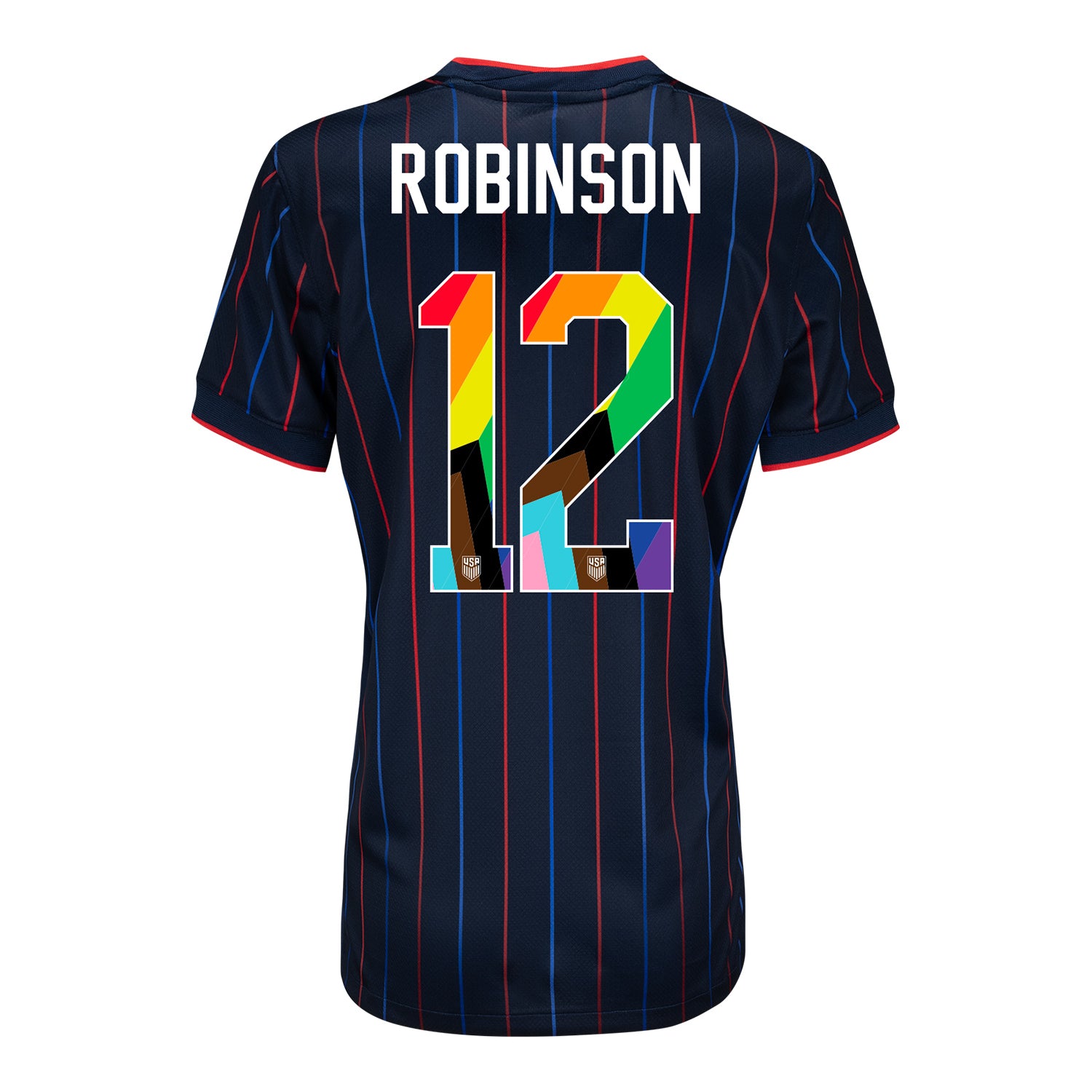 Women's Nike USMNT 2025 Pride Personalized Heartbeat Away Stadium Jersey