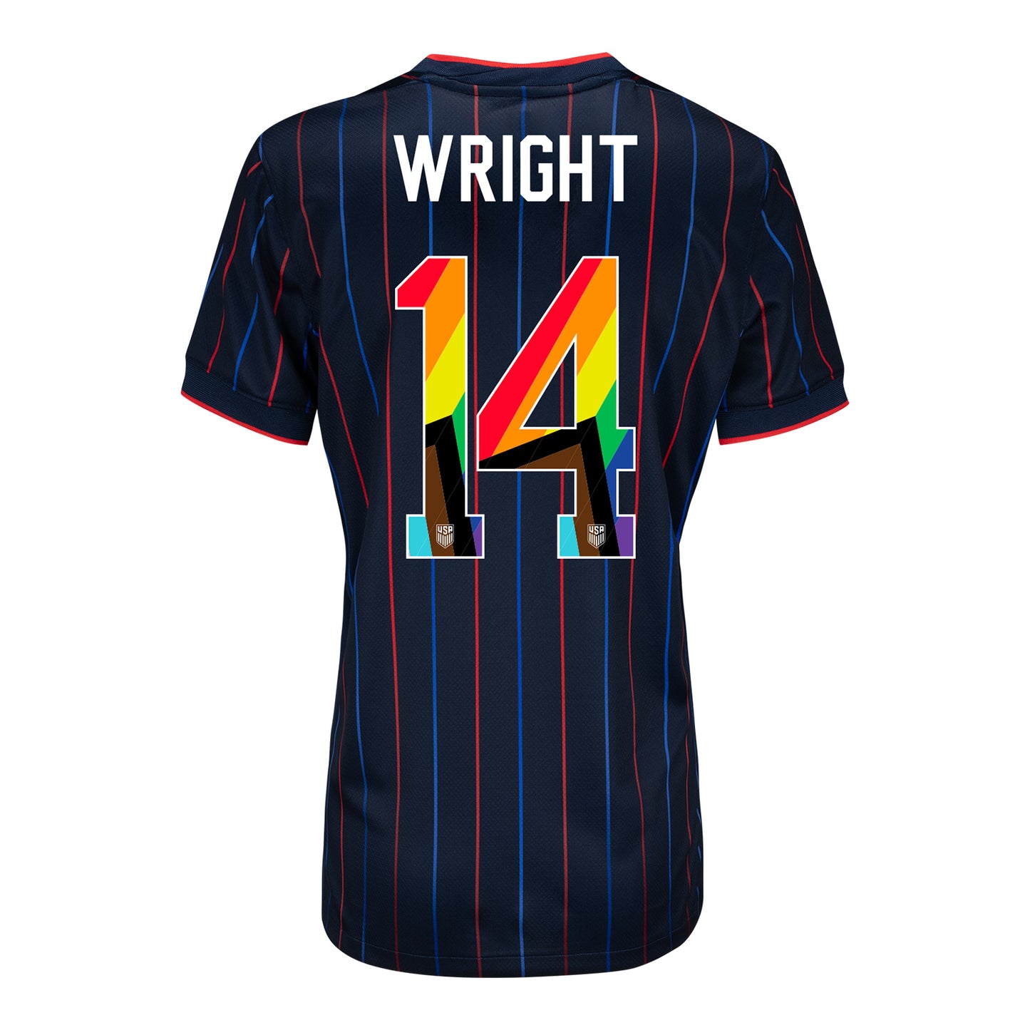 Women's Nike USMNT 2025 Pride Personalized Heartbeat Away Stadium Jersey