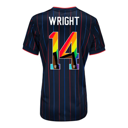 Women's Nike USMNT 2025 Pride Personalized Heartbeat Away Stadium Jersey