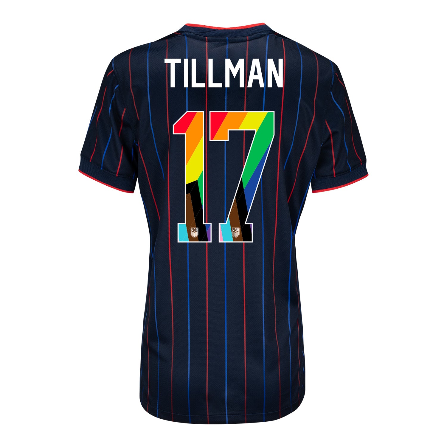 Women's Nike USMNT 2025 Pride Personalized Heartbeat Away Stadium Jersey