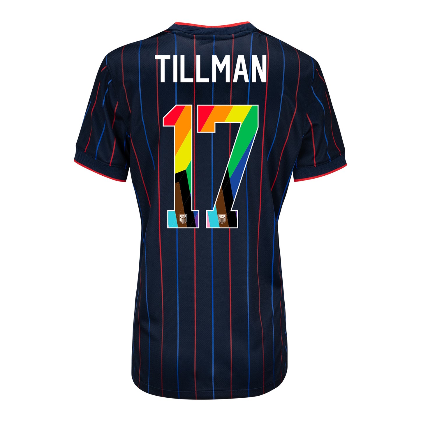 Women's Nike USMNT 2025 Pride Personalized Heartbeat Away Stadium Jersey