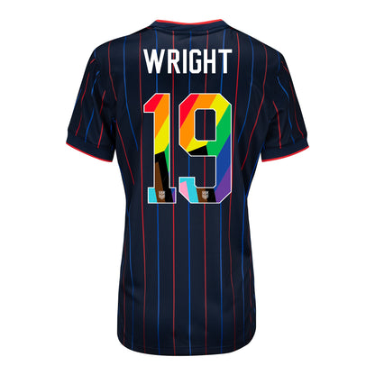 Women's Nike USMNT 2025 Pride Personalized Heartbeat Away Stadium Jersey