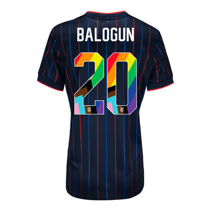 Women's Nike USMNT 2025 Pride Personalized Heartbeat Away Stadium Jersey