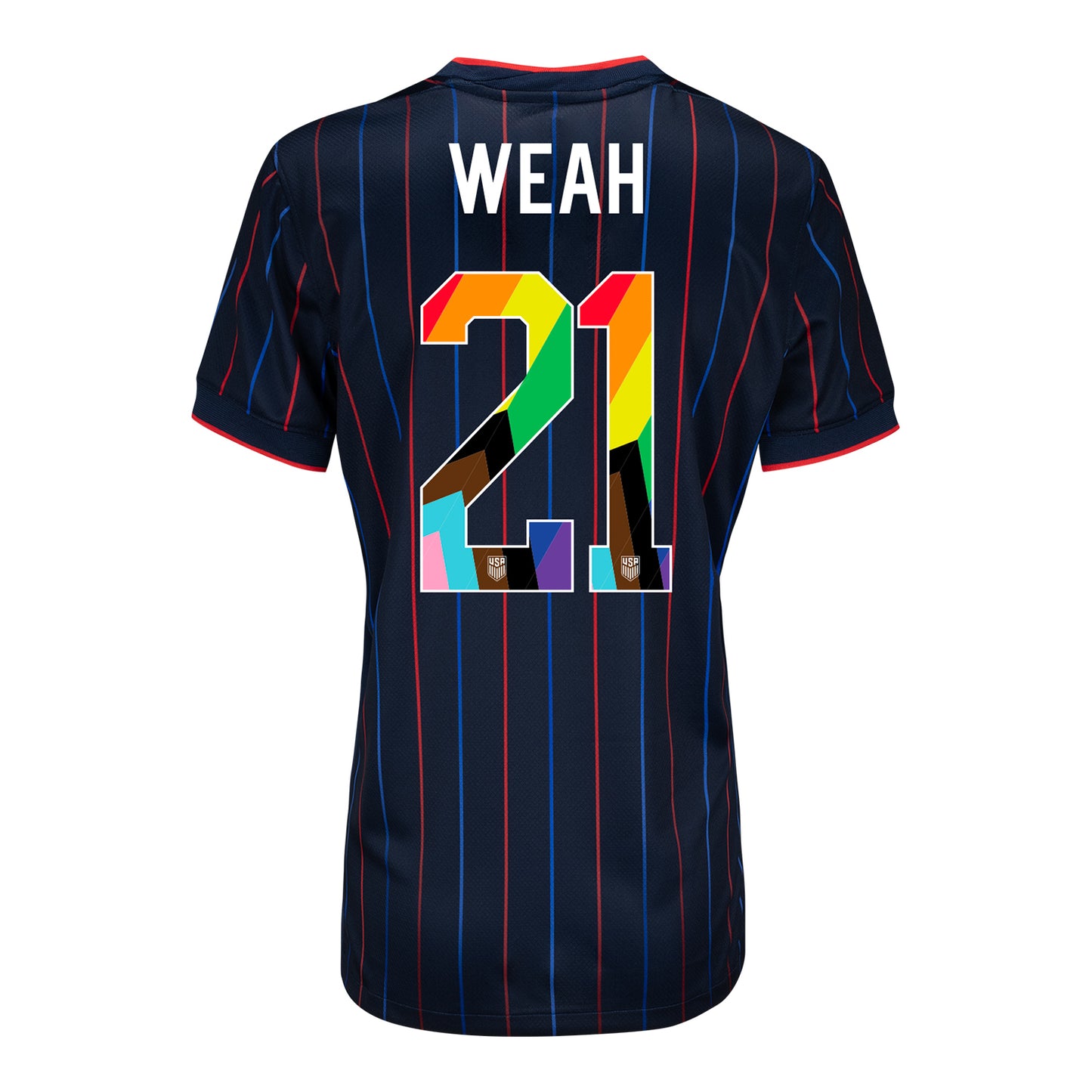 Women's Nike USMNT 2025 Pride Personalized Heartbeat Away Stadium Jersey