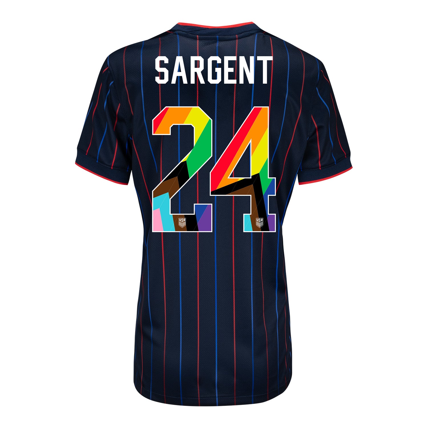 Women's Nike USMNT 2025 Pride Personalized Heartbeat Away Stadium Jersey