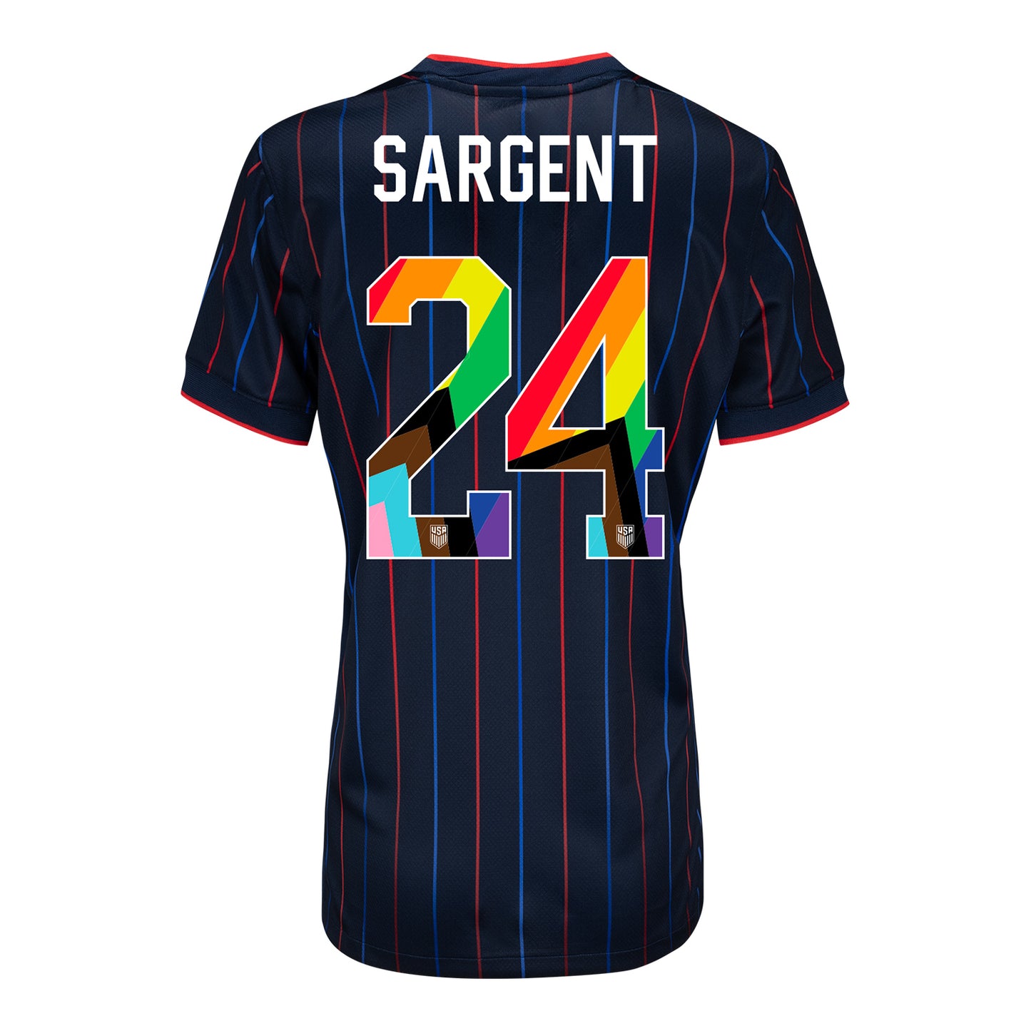 Women's Nike USMNT 2025 Pride Personalized Heartbeat Away Stadium Jersey