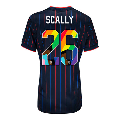 Women's Nike USMNT 2025 Pride Personalized Heartbeat Away Stadium Jersey