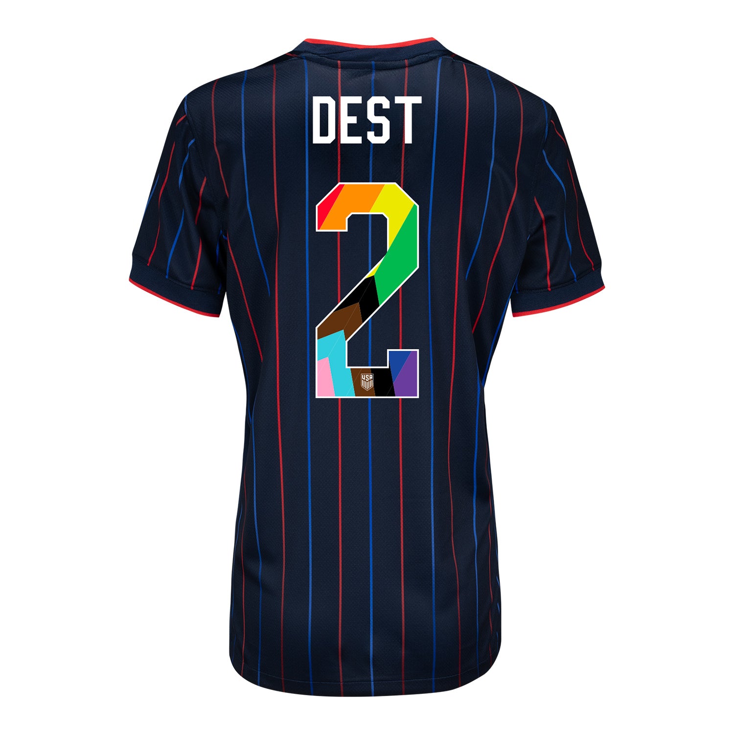 Women's Nike USMNT 2025 Pride Personalized Heartbeat Away Stadium Jersey