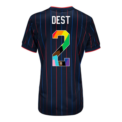 Women's Nike USMNT 2025 Pride Personalized Heartbeat Away Stadium Jersey