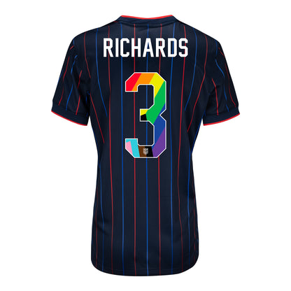 Women's Nike USMNT 2025 Pride Personalized Heartbeat Away Stadium Jersey