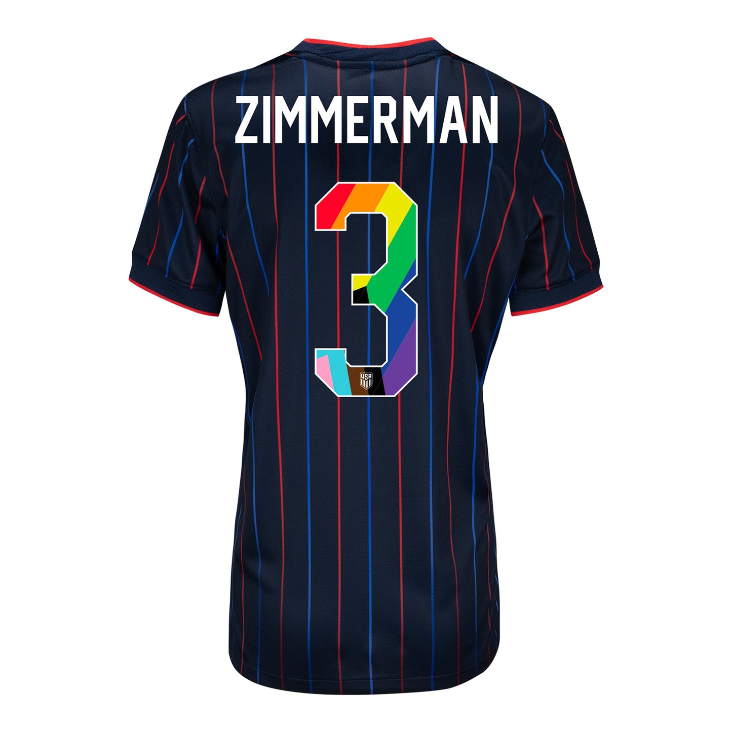 Women's Nike USMNT 2025 Pride Personalized Heartbeat Away Stadium Jersey