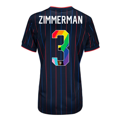 Women's Nike USMNT 2025 Pride Personalized Heartbeat Away Stadium Jersey