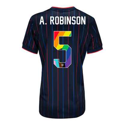 Women's Nike USMNT 2025 Pride Personalized Heartbeat Away Stadium Jersey