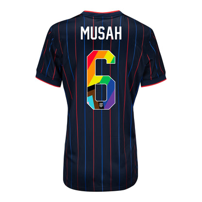 Women's Nike USMNT 2025 Pride Personalized Heartbeat Away Stadium Jersey