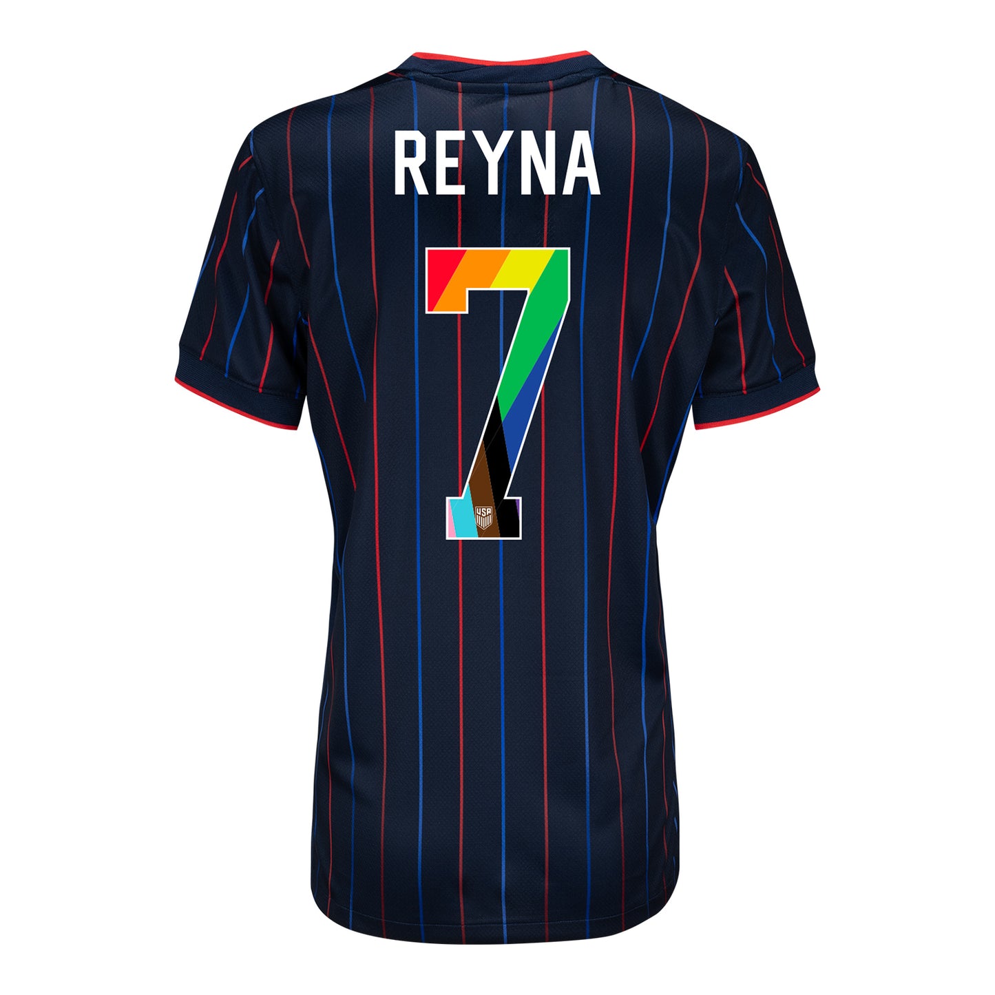 Women's Nike USMNT 2025 Pride Personalized Heartbeat Away Stadium Jersey