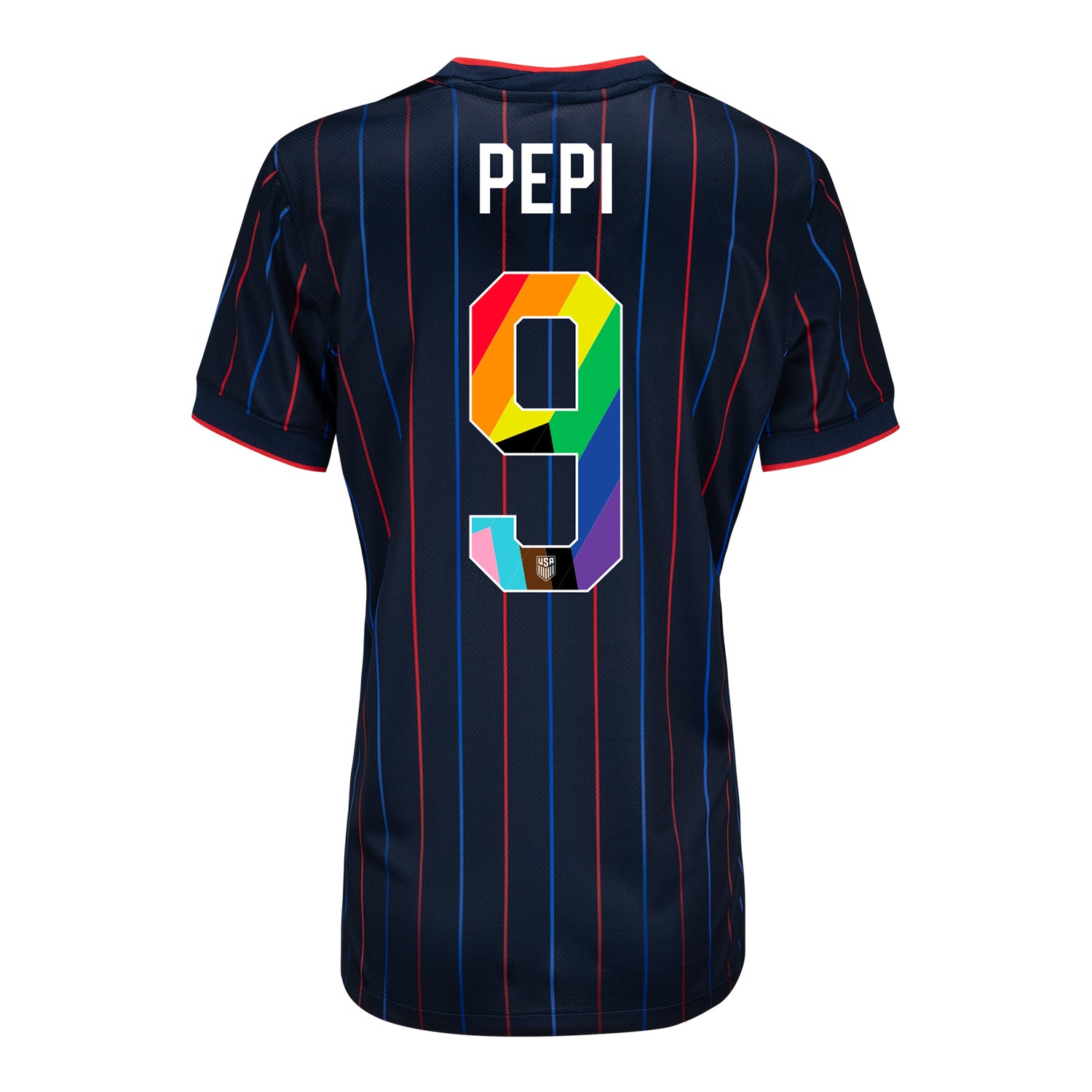 Women's Nike USMNT 2025 Pride Personalized Heartbeat Away Stadium Jersey