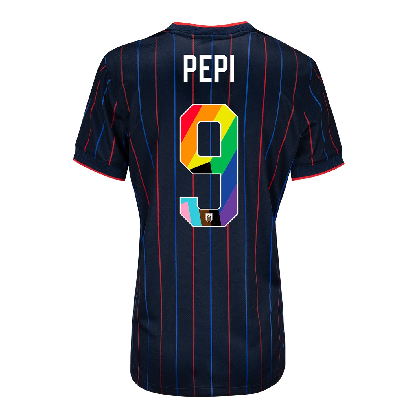 Women's Nike USMNT 2025 Pride Personalized Heartbeat Away Stadium Jersey