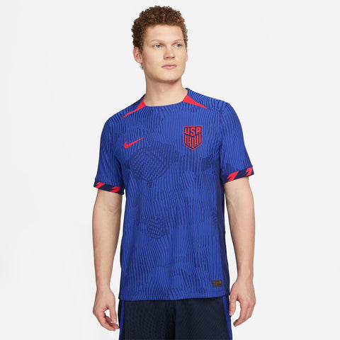 Men's Nike USMNT 2023 Away Match Jersey in Blue - Front View