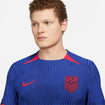 Men's Nike USMNT 2023 Away Match Jersey in Blue - Front Close View