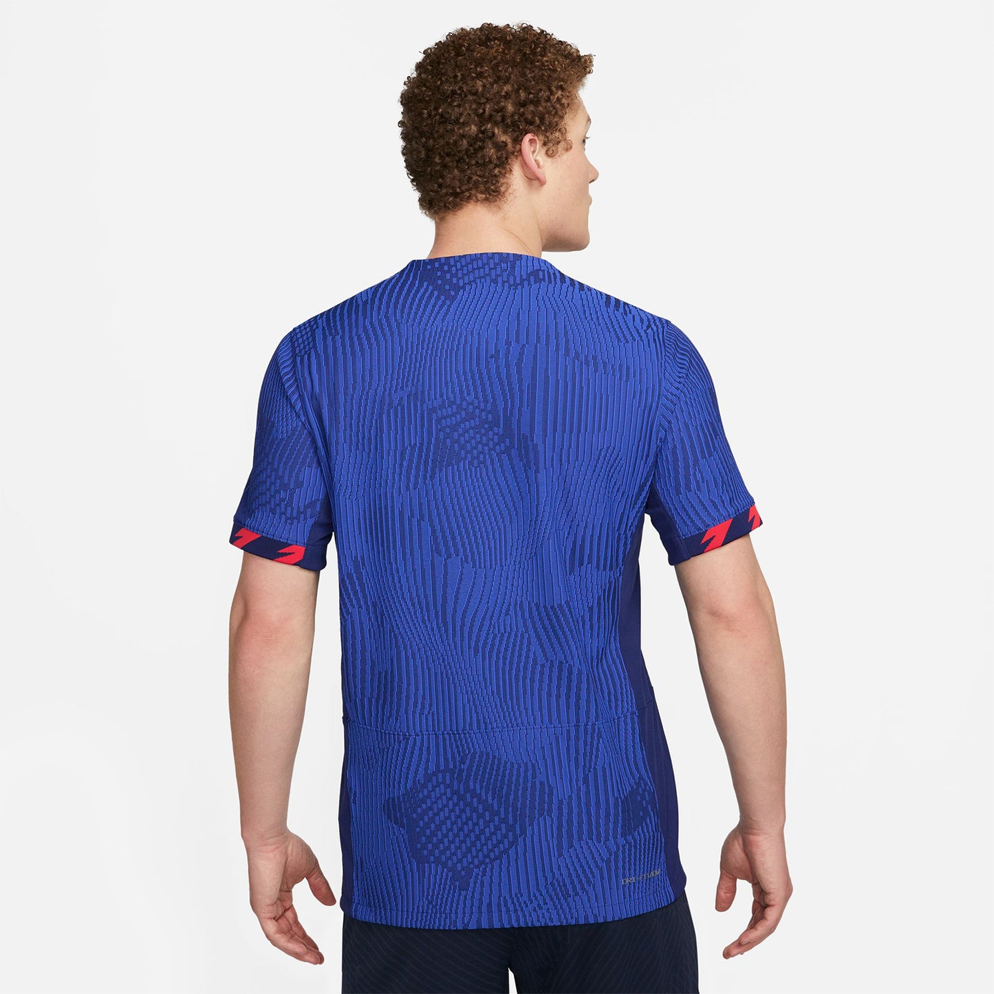 Men's Nike USMNT 2023 Away Match Jersey in Blue - Back View