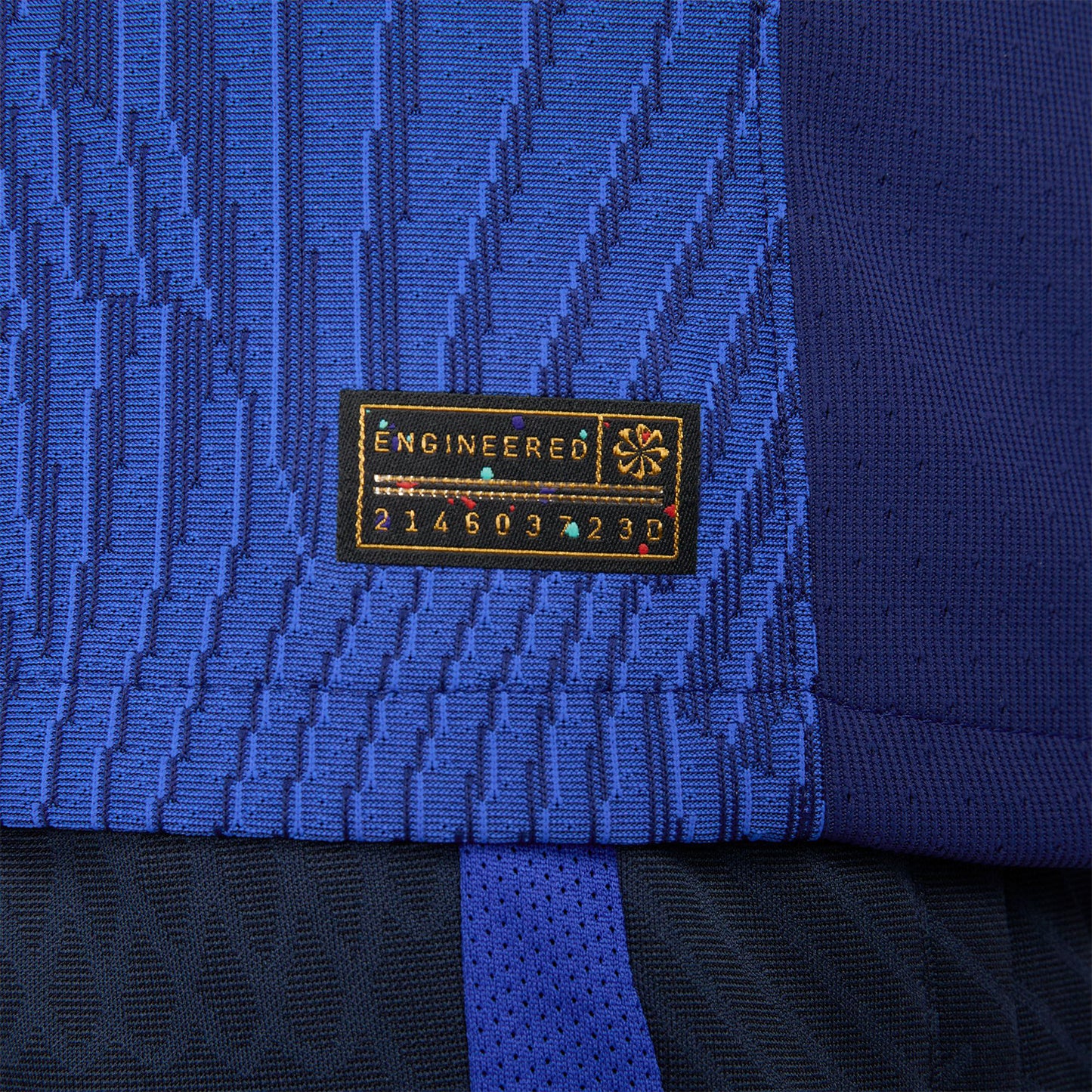 Men's Nike USMNT 2023 Away Match Jersey in Blue - Detail View