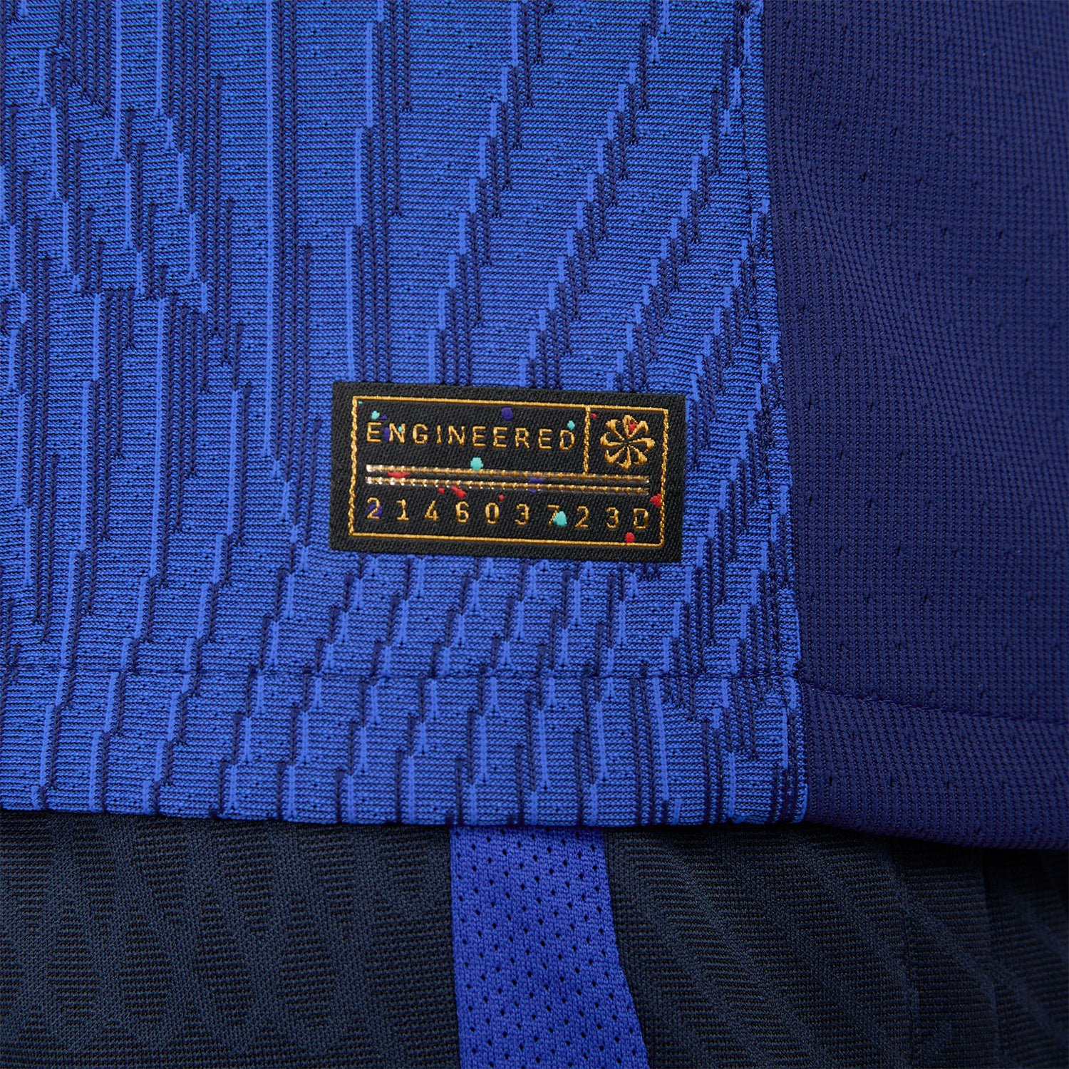 Men's Nike USMNT 2023 Away Match Jersey in Blue - Detail View