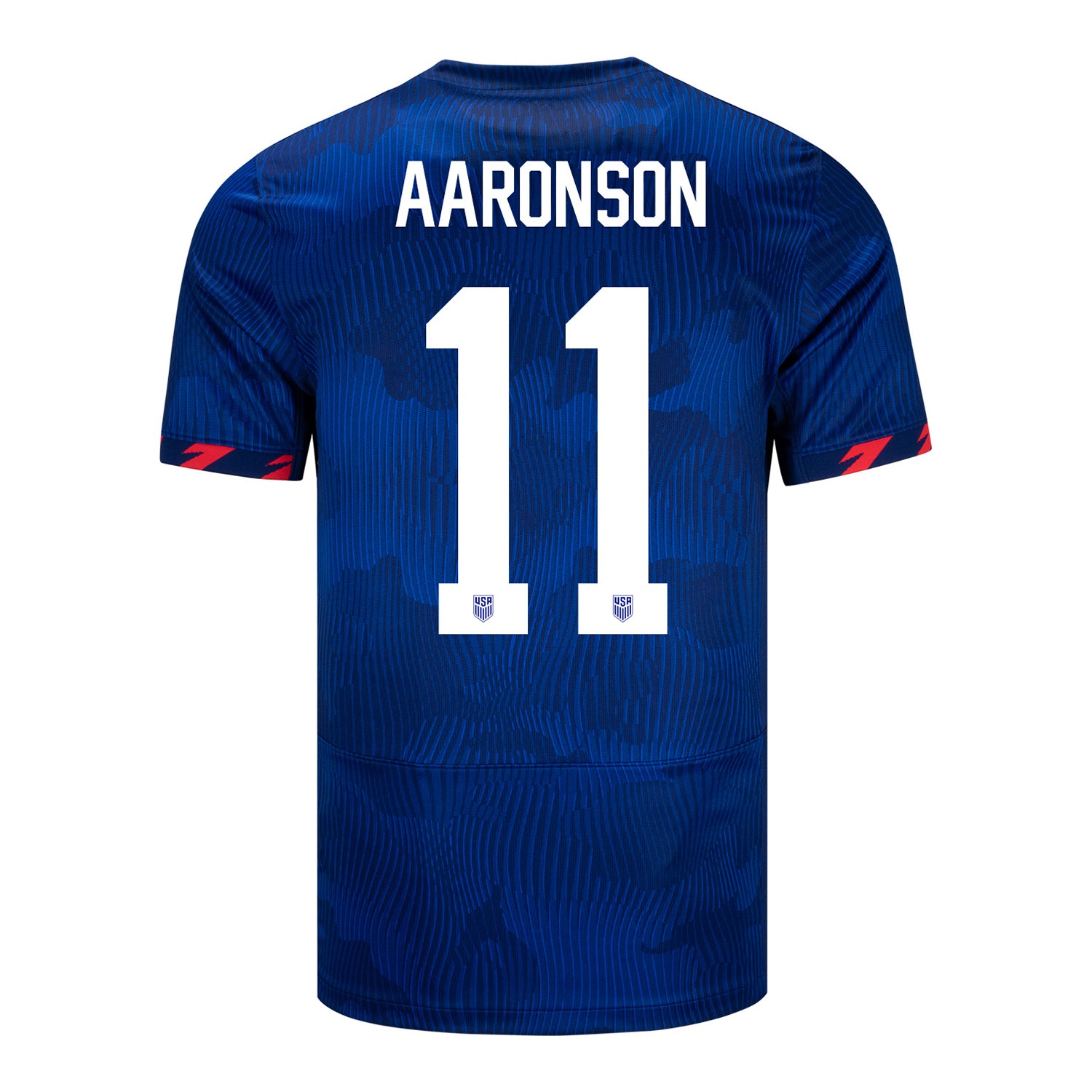 Men's Nike USMNT 2023 Away Aaronson 11 Stadium Jersey - Back View