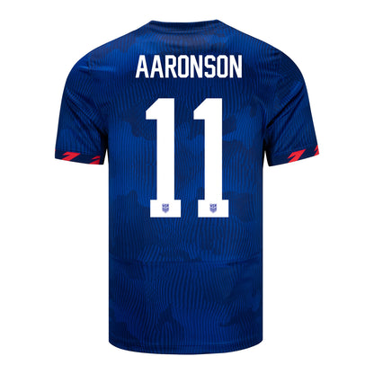 Men's Nike USMNT 2023 Away Aaronson 11 Stadium Jersey - Back View