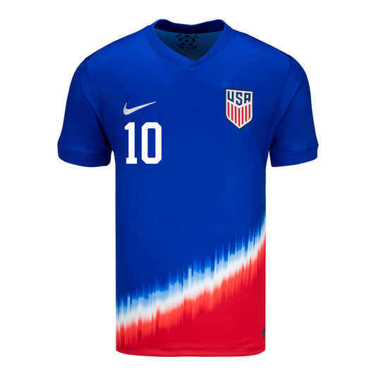 Men's Nike USMNT 2024 American Icon Away Pulisic 10 Stadium Jersey - Front View
