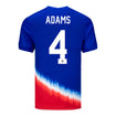 Men's Nike USMNT 2024 American Icon Away Adams 4 Stadium Jersey - Back View