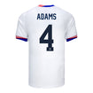 Men's Nike USMNT 2024 American Classic Home Adams 4 Stadium Jersey - Back View