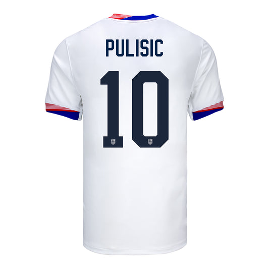 Men's Nike USMNT 2024 American Classic Home Pulisic 10 Stadium Jersey - Back View