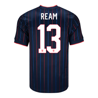 Men's Nike USMNT 2025 Personalized Heartbeat Away Stadium Jersey
