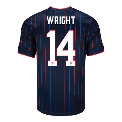 Men's Nike USMNT 2025 Personalized Heartbeat Away Stadium Jersey