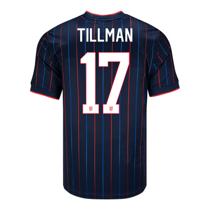 Men's Nike USMNT 2025 Personalized Heartbeat Away Stadium Jersey