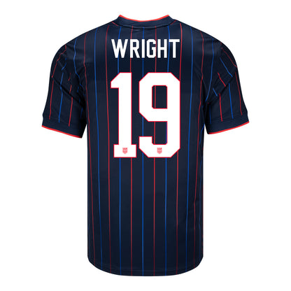 Men's Nike USMNT 2025 Personalized Heartbeat Away Stadium Jersey