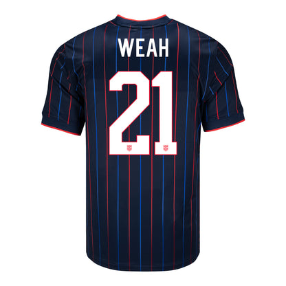 Men's Nike USMNT 2025 Personalized Heartbeat Away Stadium Jersey