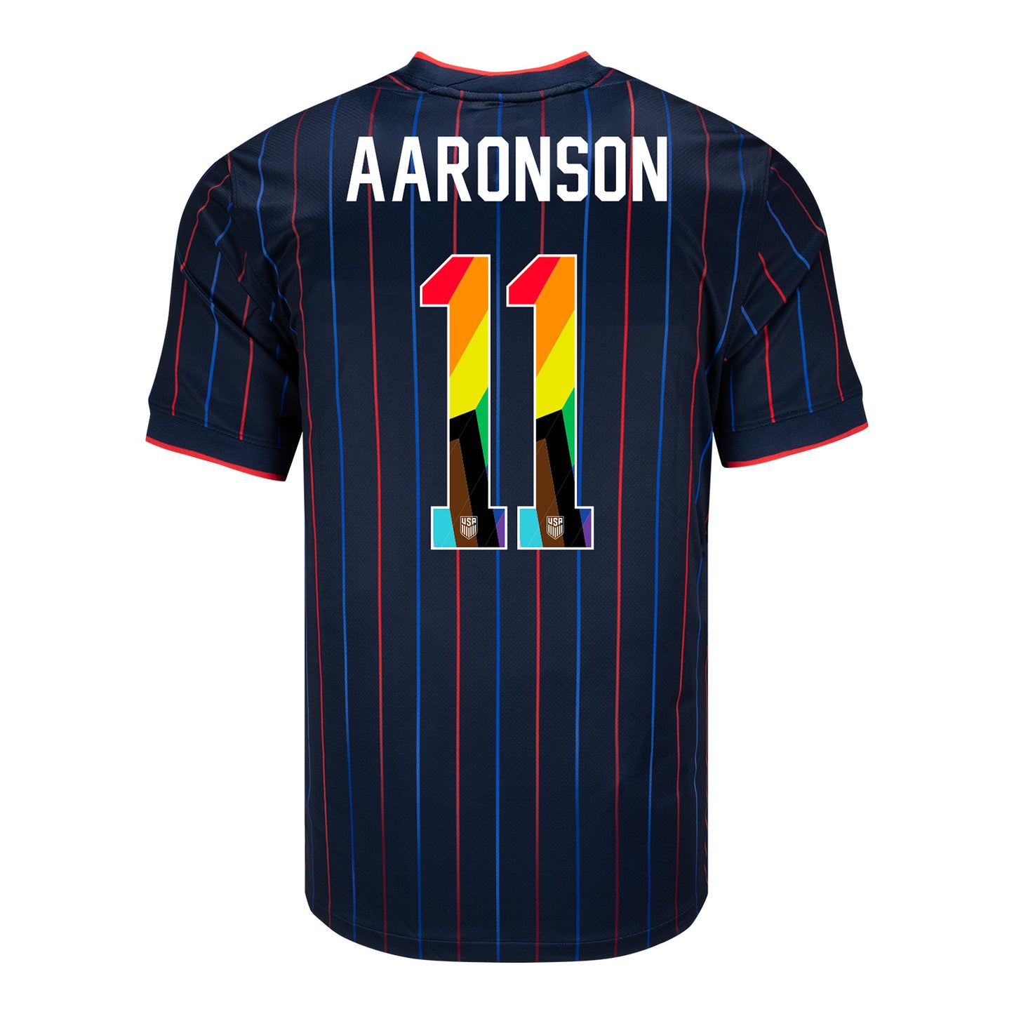 Men's Nike USMNT 2025 Pride Personalized Heartbeat Away Stadium Jersey