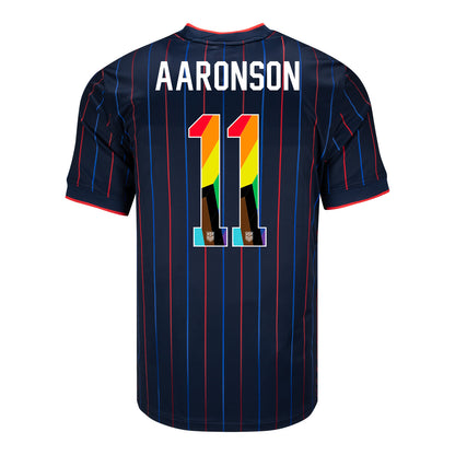 Men's Nike USMNT 2025 Pride Personalized Heartbeat Away Stadium Jersey