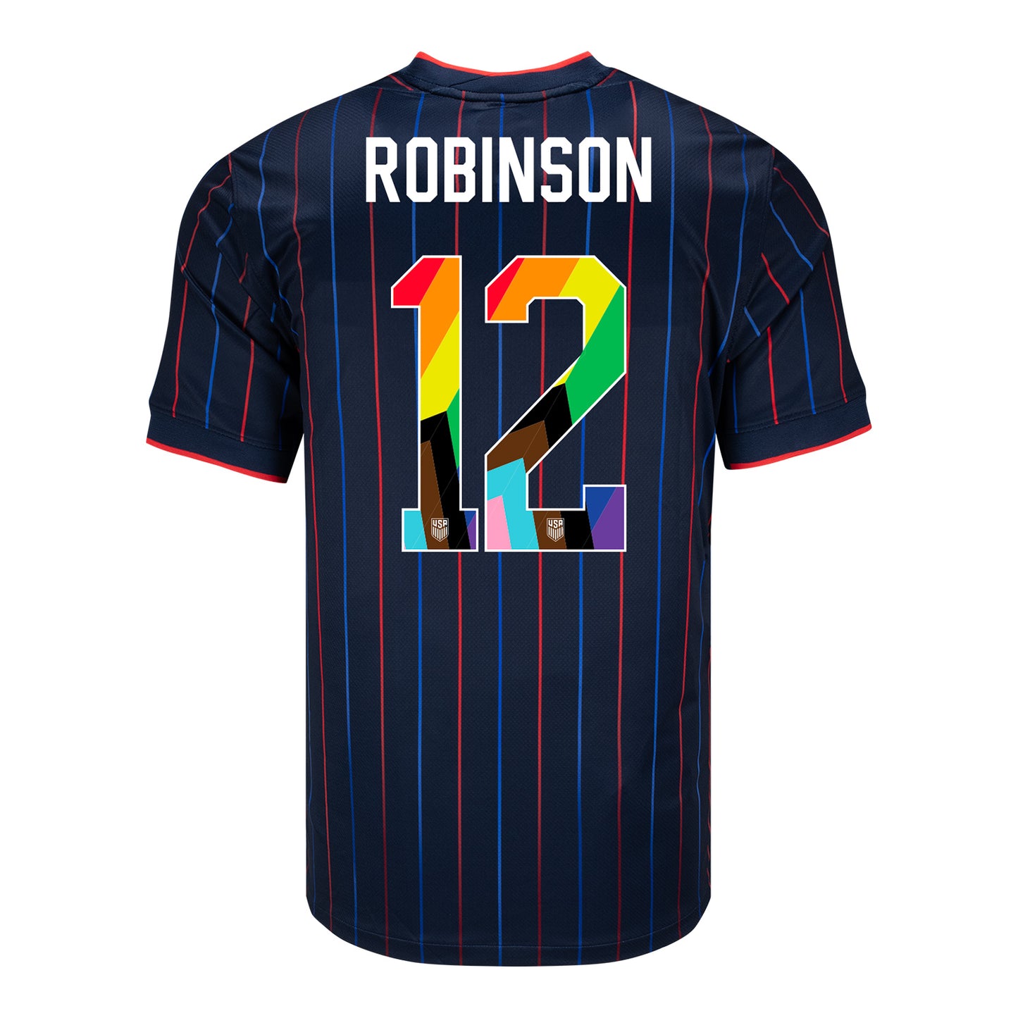 Men's Nike USMNT 2025 Pride Personalized Heartbeat Away Stadium Jersey