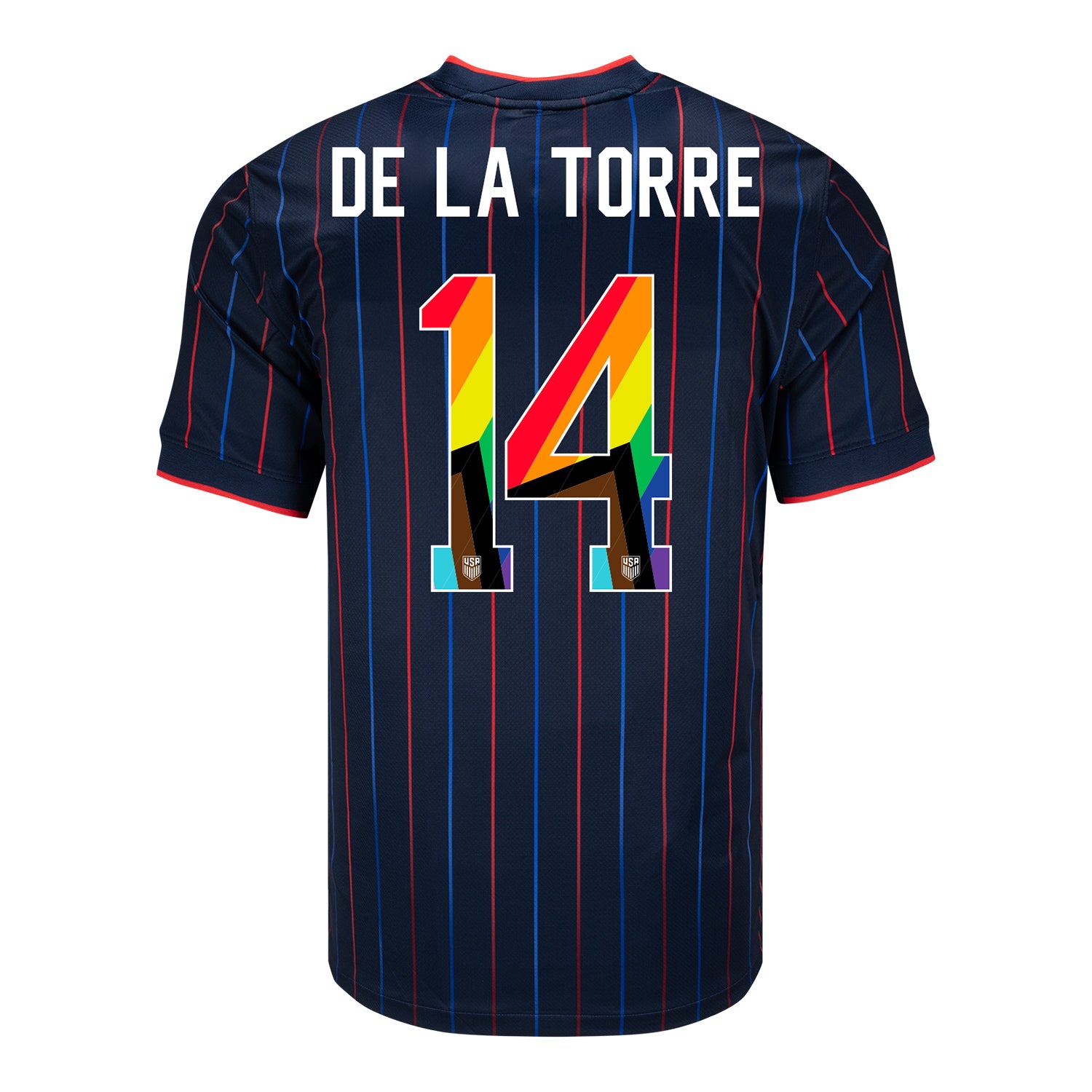 Men's Nike USMNT 2025 Pride Personalized Heartbeat Away Stadium Jersey