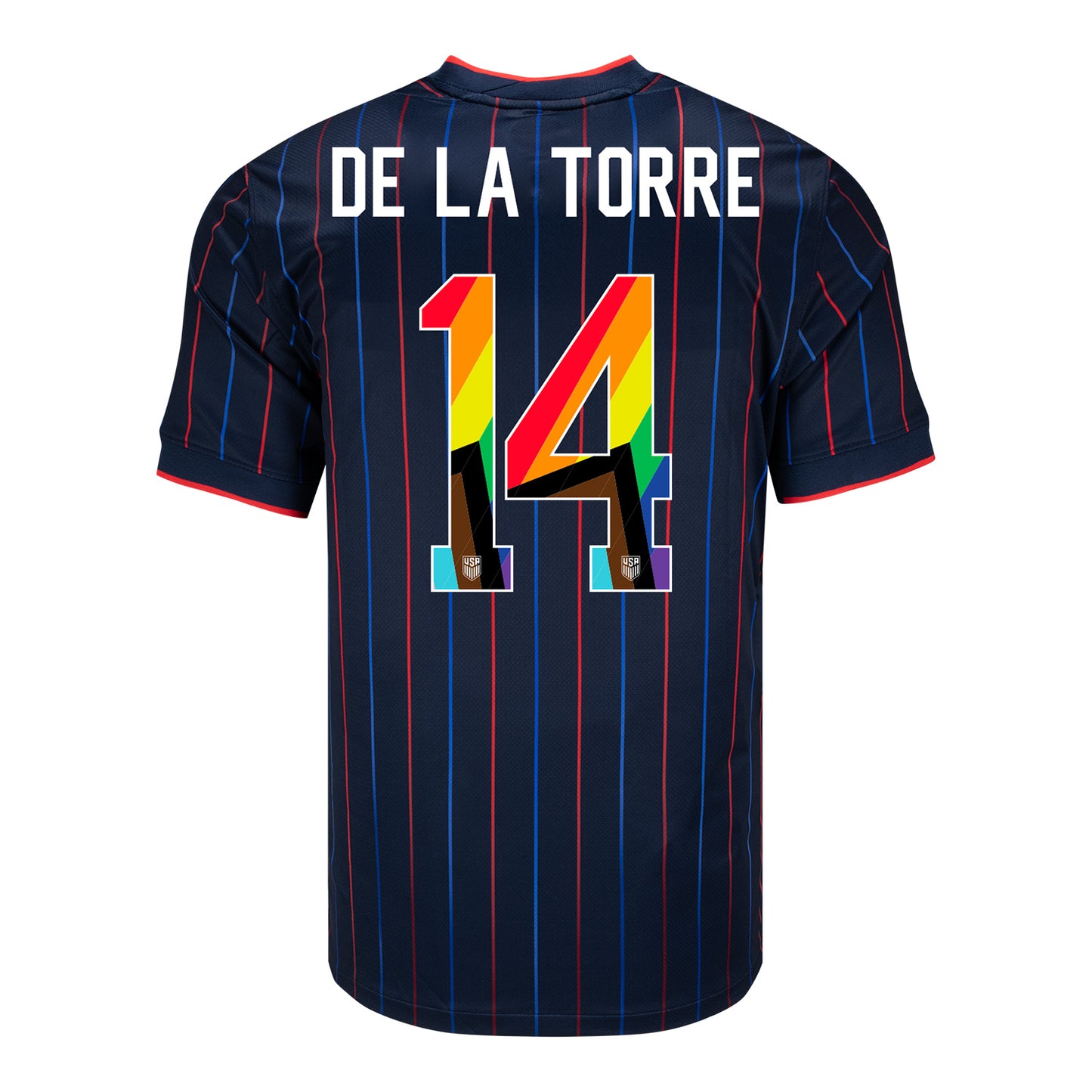 Men's Nike USMNT 2025 Pride Personalized Heartbeat Away Stadium Jersey