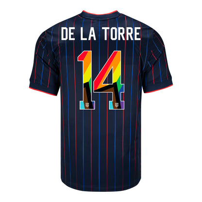 Men's Nike USMNT 2025 Pride Personalized Heartbeat Away Stadium Jersey